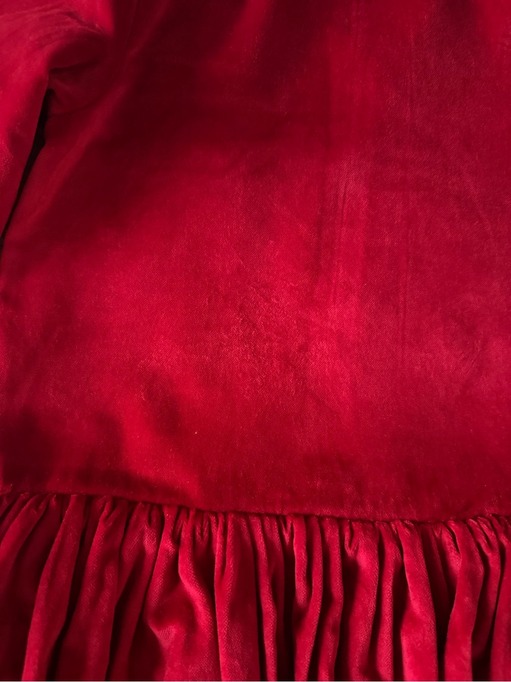 NIKOLIA Girls Red Velvet Ruffled Bubble Dress - Picture 11 of 17